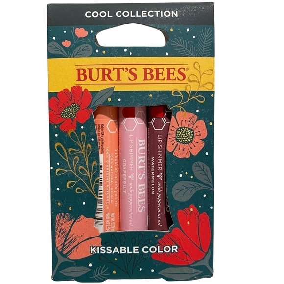 Burt's Bees Kissable Color Cool Gift Set Watermelon Apricot Grapefruit - Picture 2 of 5